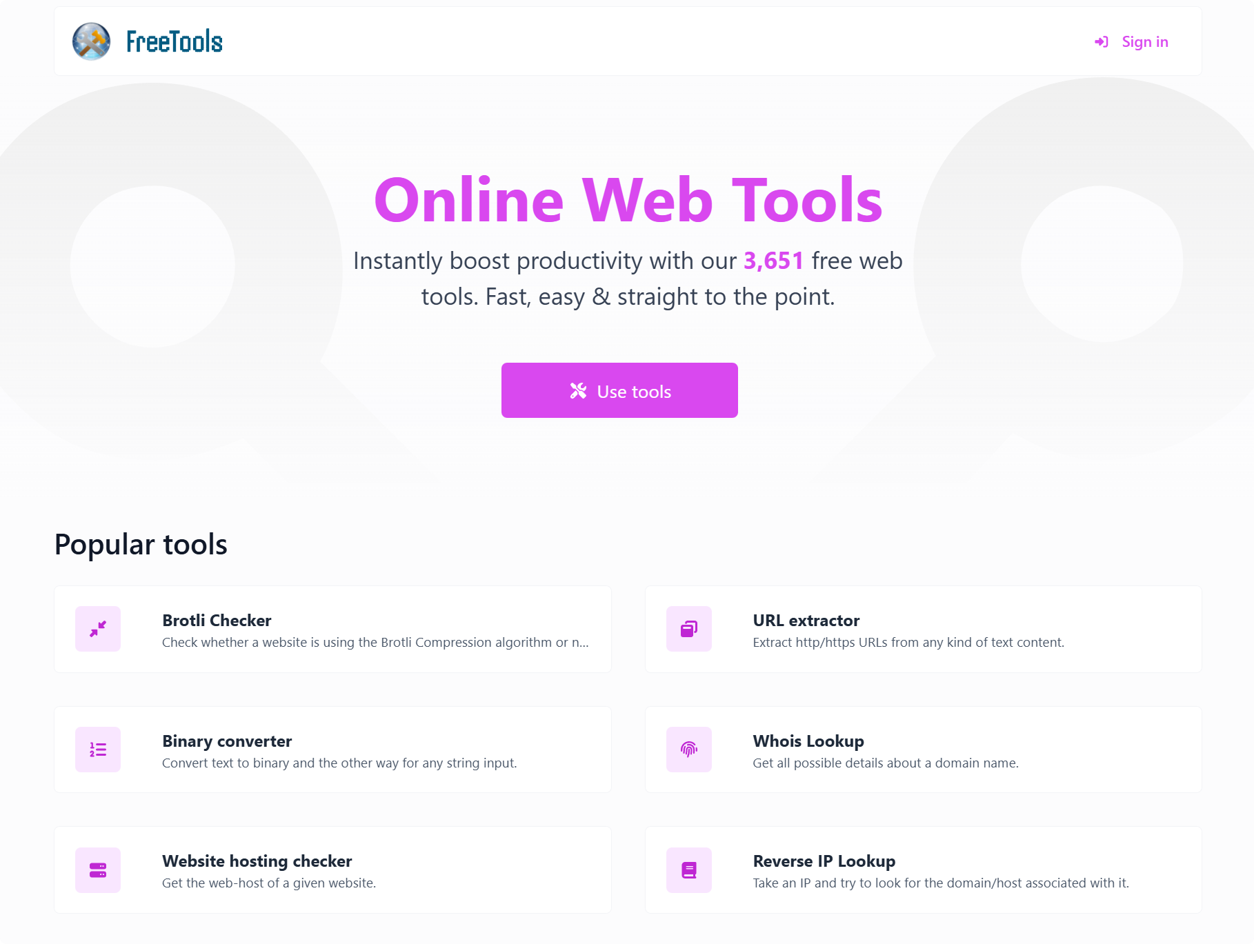 Online Web Tools